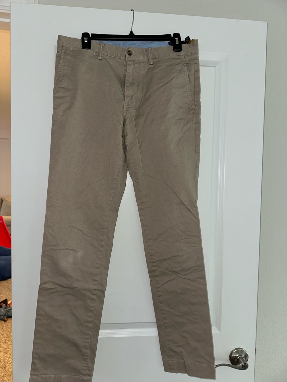 Men's Khaki Cotton Chino Pants polo Ralph Lauren